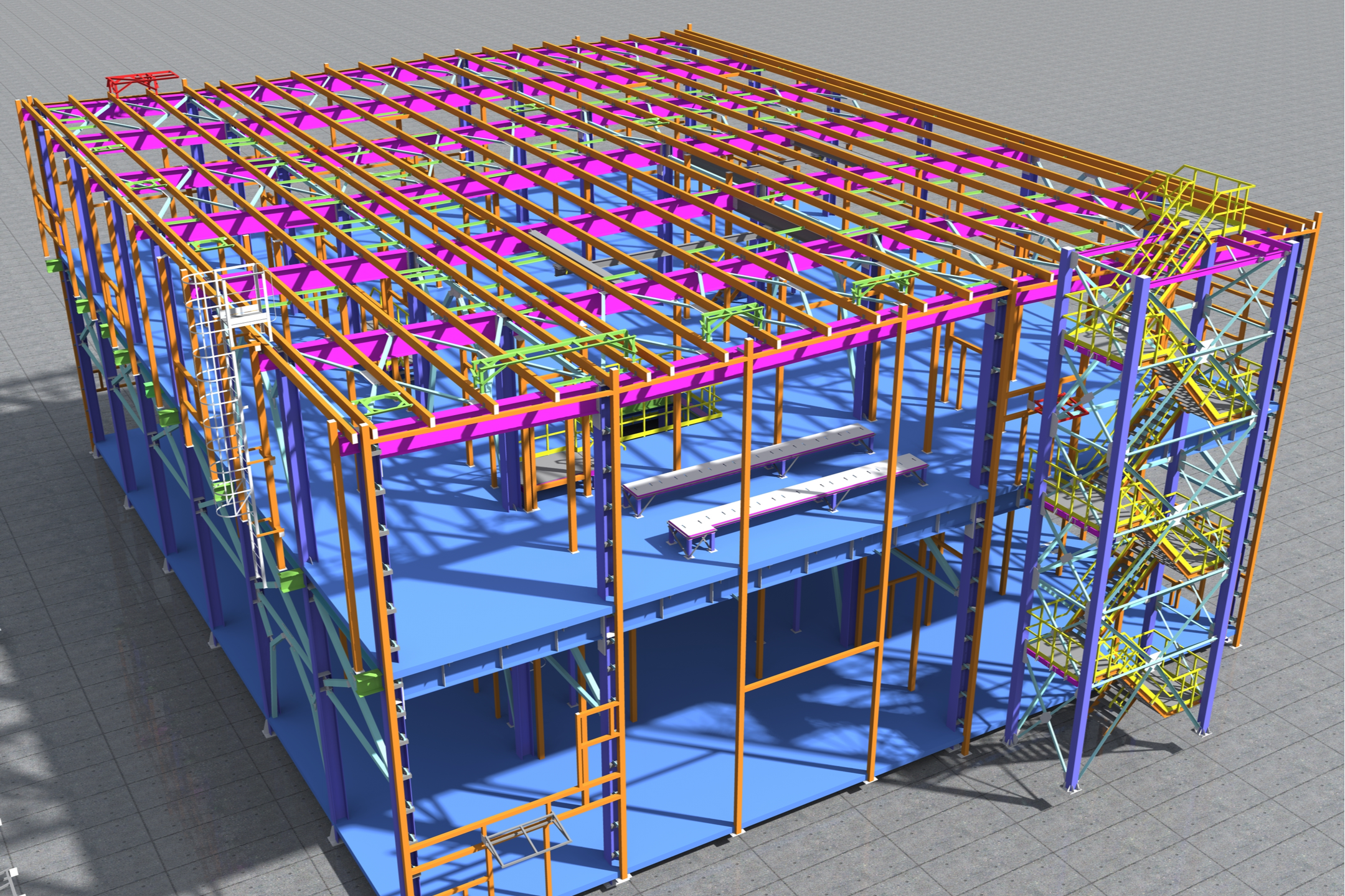 3D Steelwork and Building Services model